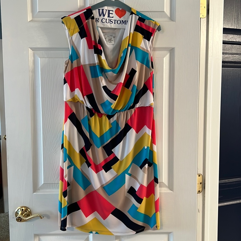 Multicolor summer dress lightweight size 10 Kate Hill